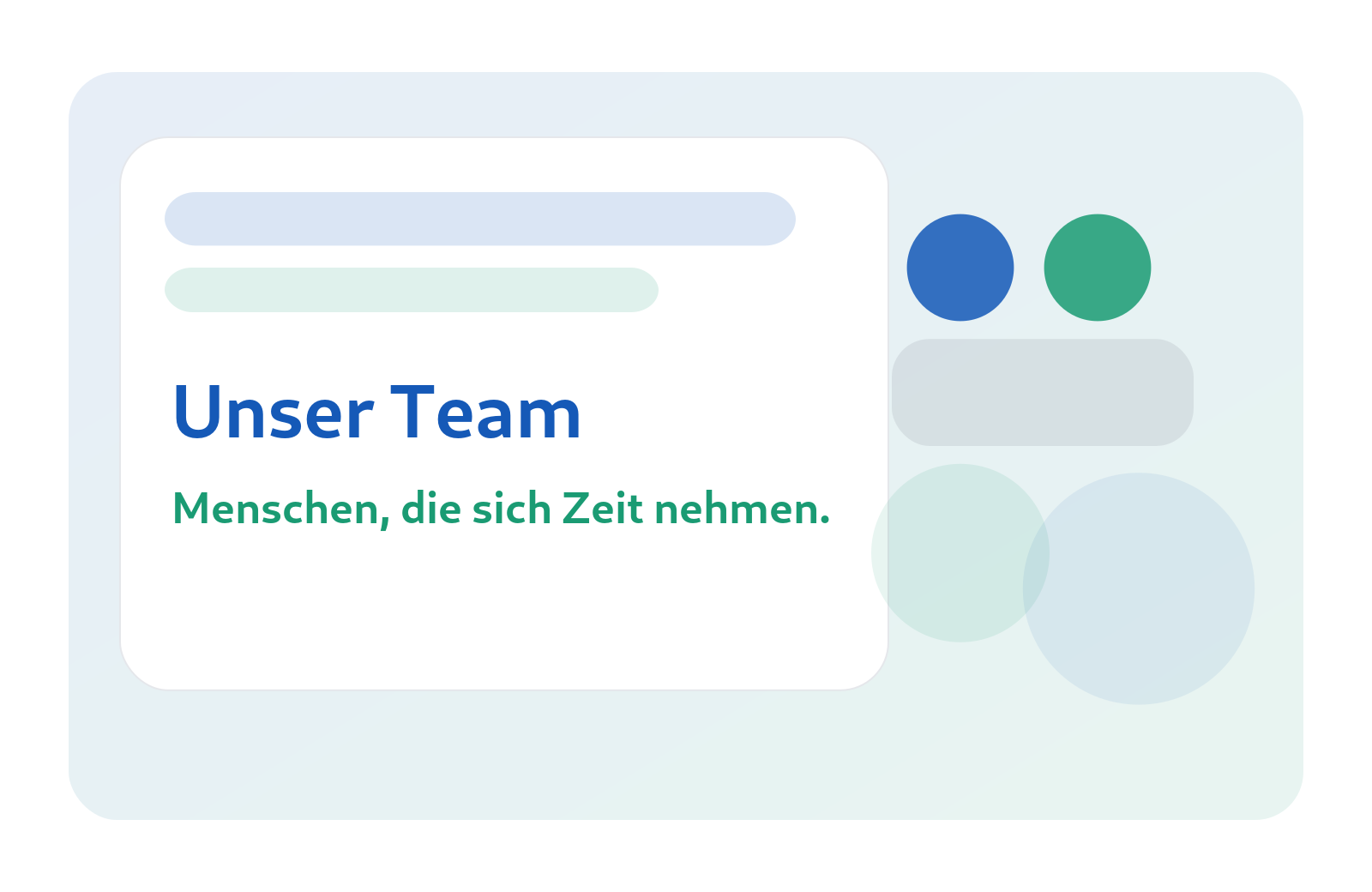 Illustration: Unser Team – freundlich und kompetent.
