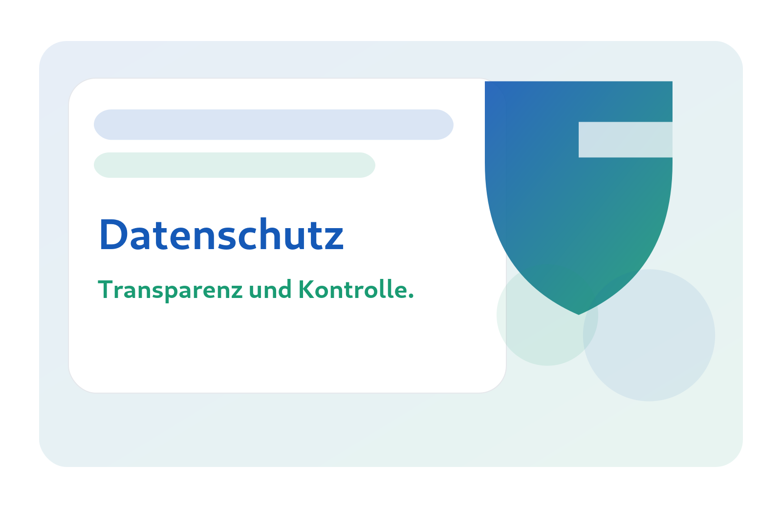 Illustration: Datenschutz – Schutz und Transparenz.