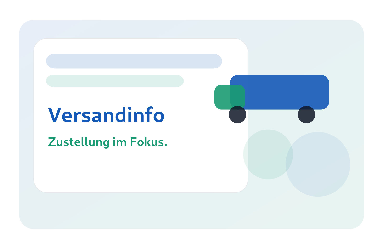 Illustration: Versand – Zustellung im Fokus.