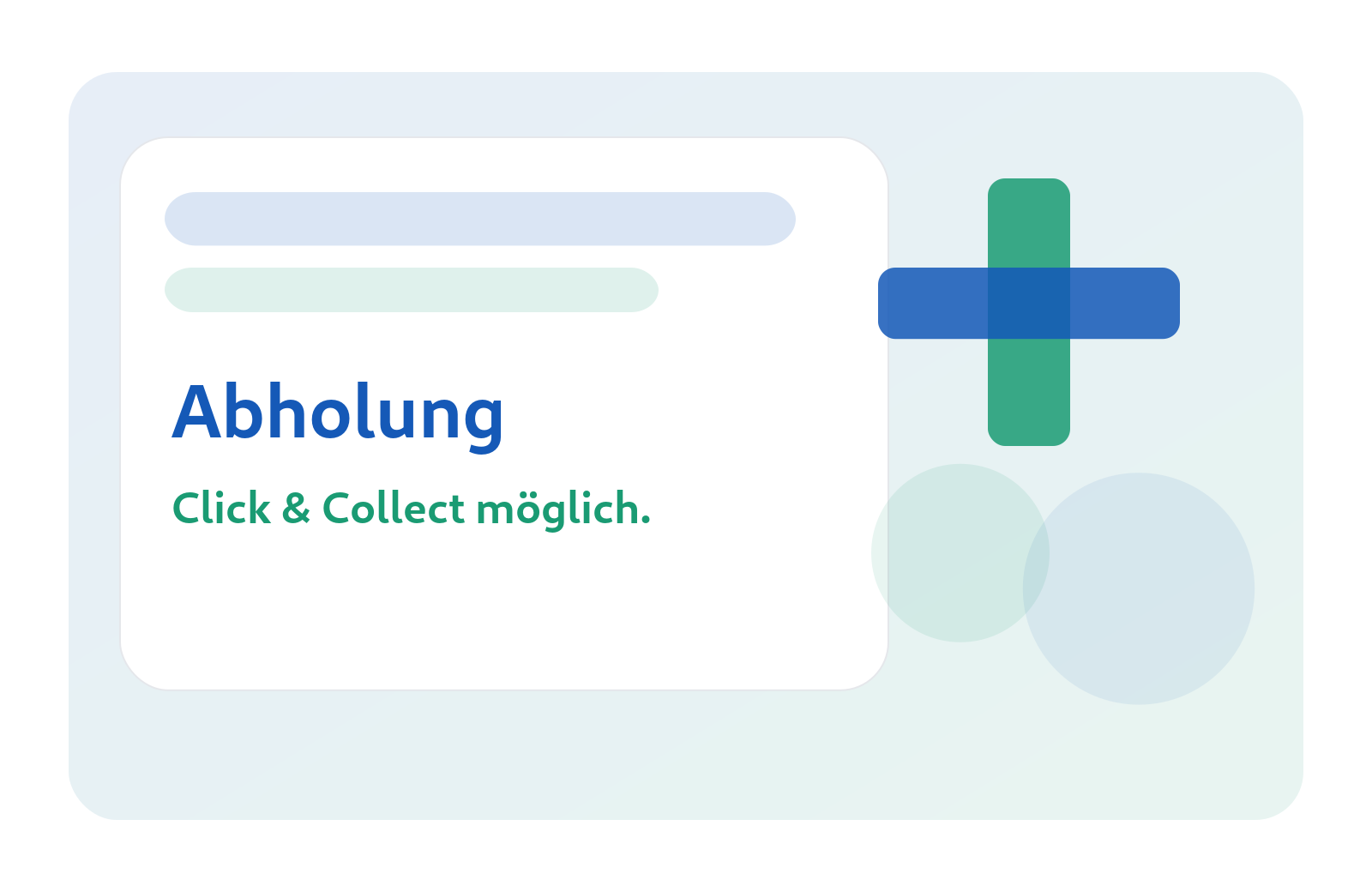 Illustration: Abholung – Click & Collect möglich.
